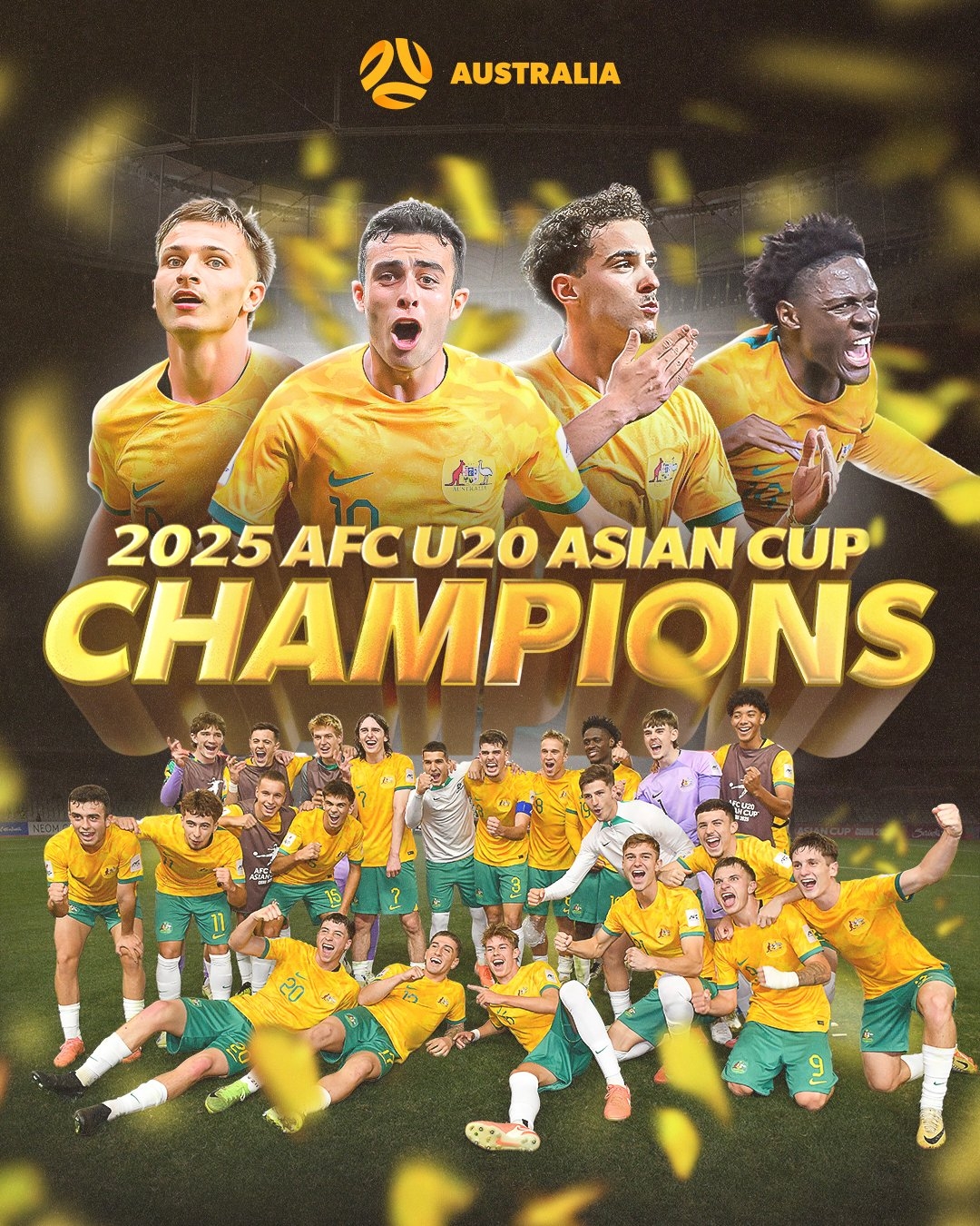  U20亞洲杯排名：澳大利亞首奪冠，澳沙韓日前4進(jìn)世青賽，中國第8