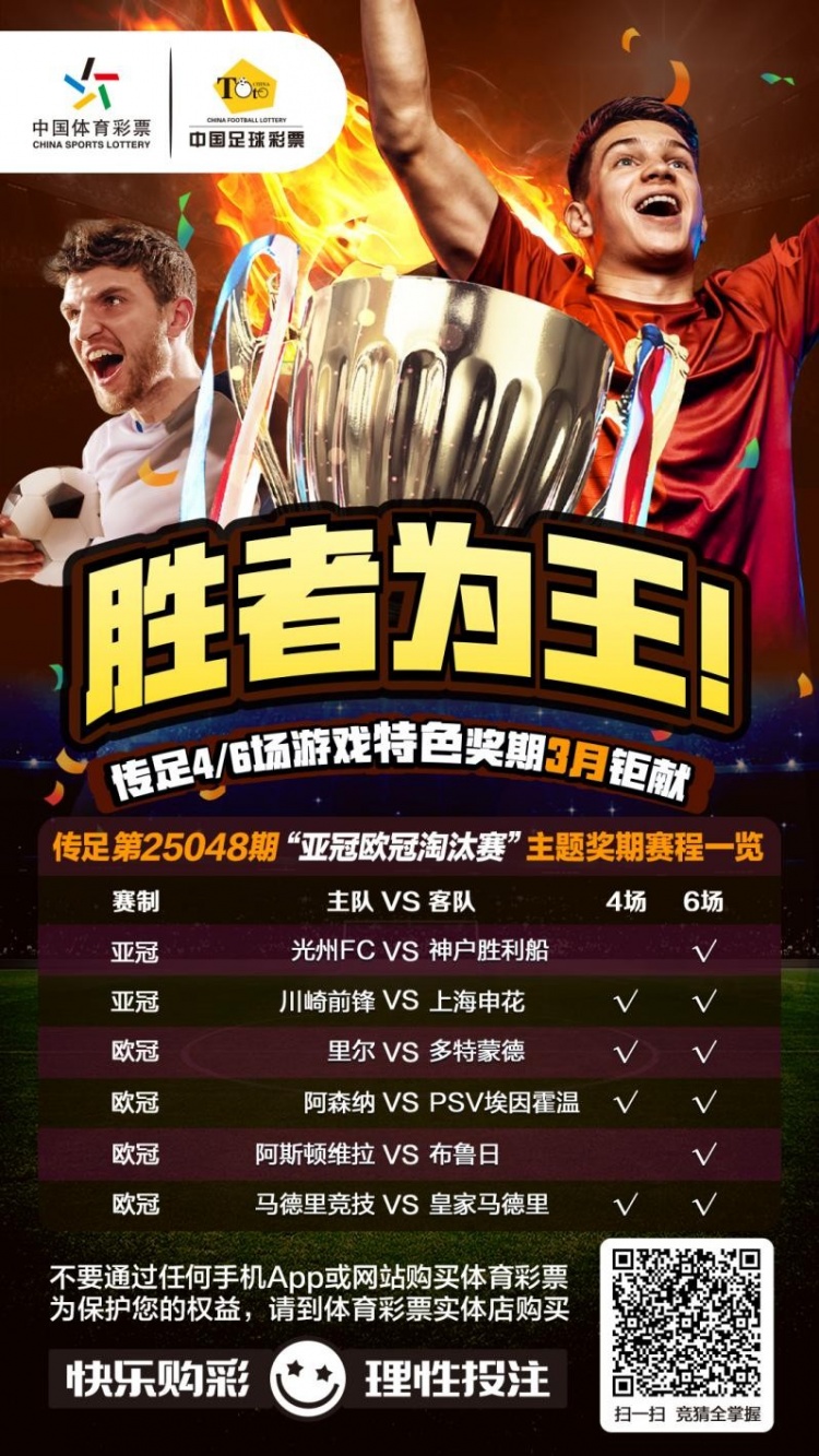  勝者為王！傳足特色獎(jiǎng)期第25048期聚焦亞冠歐冠淘汰賽
