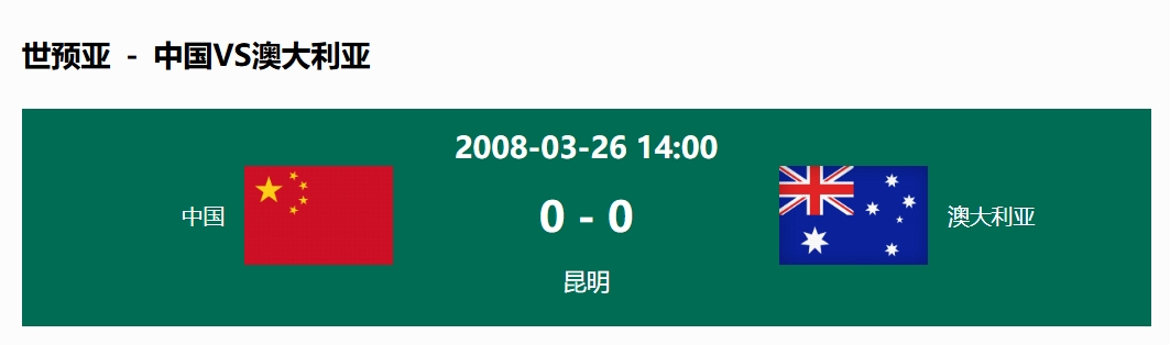  沒輸過！國足在主場世預賽和澳大利亞僅交手一次，0-0互交白卷