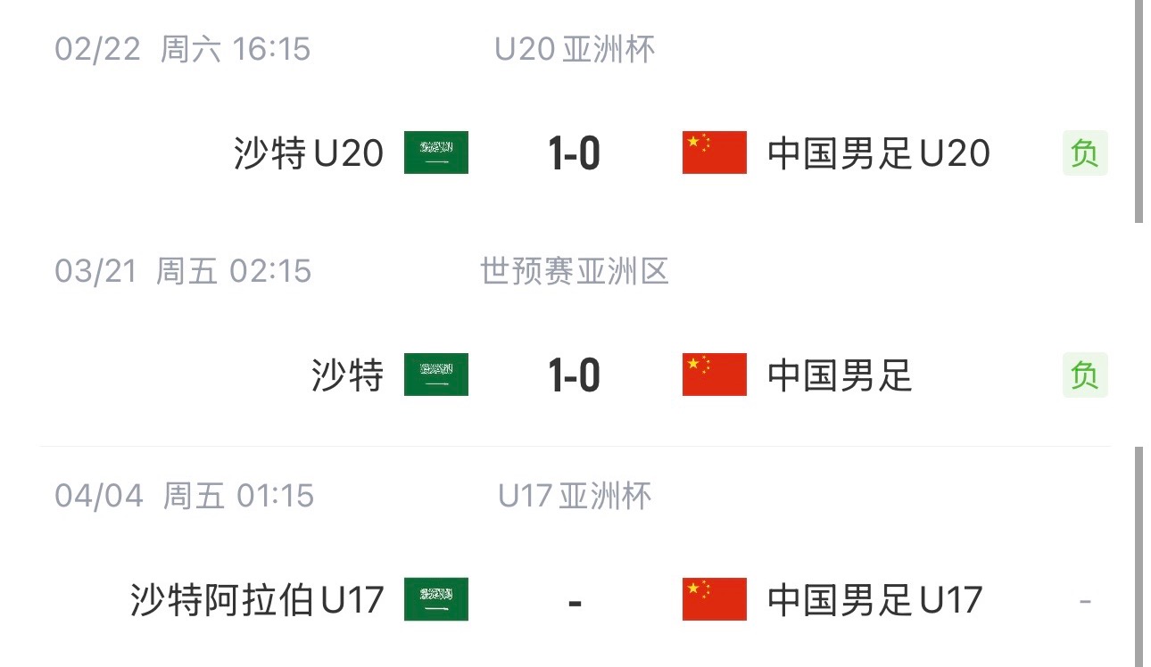  國(guó)字號(hào)三遇沙特！國(guó)少U17亞洲杯首戰(zhàn)對(duì)陣沙特，此前國(guó)足&國(guó)青均負(fù)